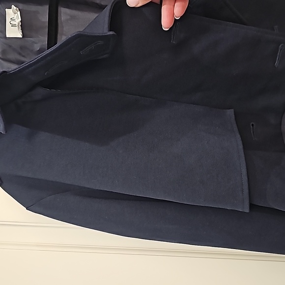 Ladies navy crop jacket - Picture 3 of 4